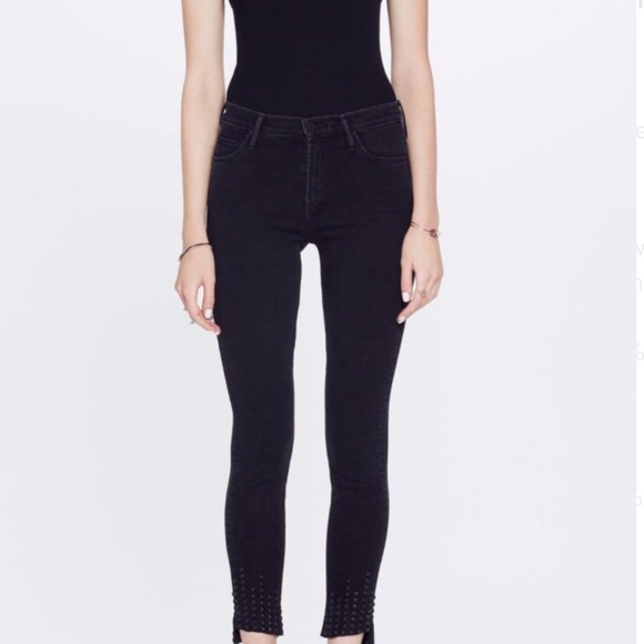 MOTHER Studded Denim Ankle Fray - Picture 4 of 7